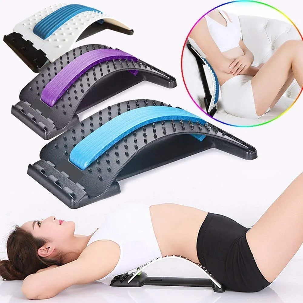 Back Stretcher Multi-Level Adjustable Massager Waist Neck Fitness