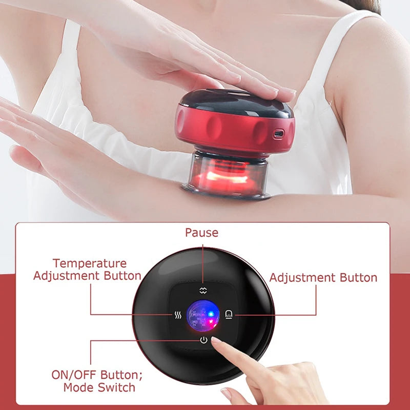 Body Scraping Massage Smart Electric Vacuum Cupping Heating Cup