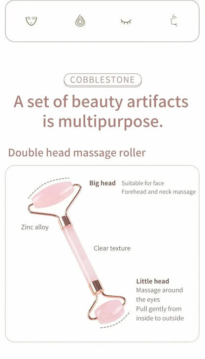 Face Neck Massager Resin Roller Beauty Scraping Massage Stick