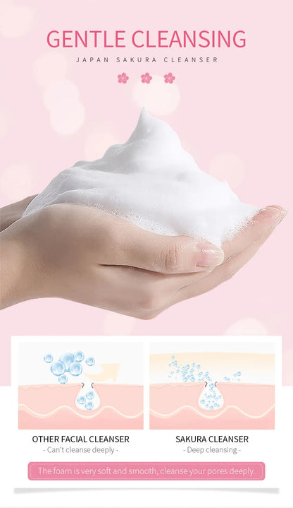 Facial Cleanser Foam Face Wash Remove Blackhead Shrink