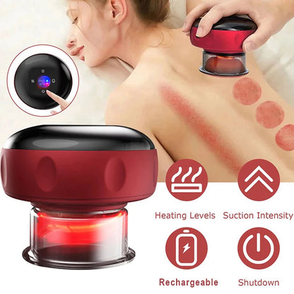 Body Scraping Massage Smart Electric Vacuum Cupping Heating Cup