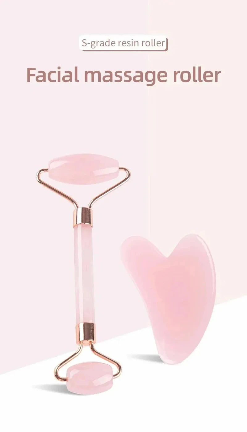 Face Neck Massager Resin Roller Beauty Scraping Massage Stick